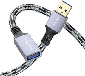 img 3 attached to 🔌 SNANSHI USB 3.0 Удлинительный кабель 20 футов: длинный тип А мужской к женскому USB удлинительному проводу для высокоскоростной передачи данных