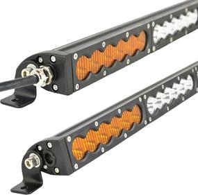 img 3 attached to 34-inch Dual Color Curved LED Light Bar - 150W Off-Road Work Diving Light for Offroad Driving Fog, ATV, UTV, Truck, Pickup - White Amber Yellow Spot Flood Combo Beam - Includes Wire Harness