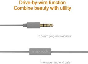 img 2 attached to 🎧 MAXROCK Sleeping Headphones, Noise Cancelling Soft Earbuds with Mic for Side Sleeper, Insomnia, Snoring, Air Travel, Bedtime Listening - Gray