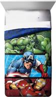 marvel avengers full comforter with iron man, hulk, & captain america - official jay franco product logo