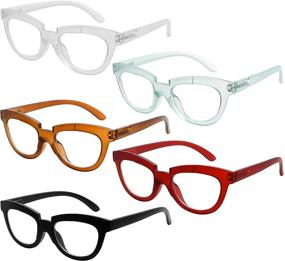 img 4 attached to Eyekepper Reading Glasses for Women: 5-Pack Half Moon Ladies Readers - Stylish and Practical Eyewear