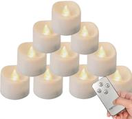 🏠 enhance your home decor and celebrations with homemory remote control tea lights - pack of 12, warm white light логотип