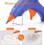 ⚡️ enhanced mini hot glue gun kit: ideal for halloween diy crafts, quick repairs, 20w, blue - includes 30pcs clear glue sticks logo