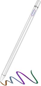 img 4 attached to 🖊️ Silver Stylus Pen: Fine Point Digital Pencil for Touch Screens, iPhone, iPad Pro, Android, Microsoft Surface, and More