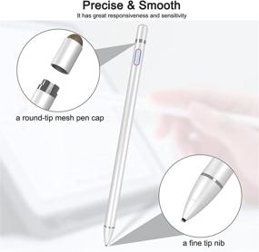 img 3 attached to 🖊️ Silver Stylus Pen: Fine Point Digital Pencil for Touch Screens, iPhone, iPad Pro, Android, Microsoft Surface, and More