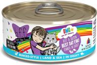 🐱 weruva b.f.f. omg - best feline friend oh my gravy! grain-free wet cat food cans, land & sea recipes with natural gravy logo