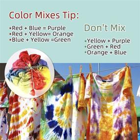 img 3 attached to GooHerr Tie Dye Colors，Non Toxic Tie Dye Supplies