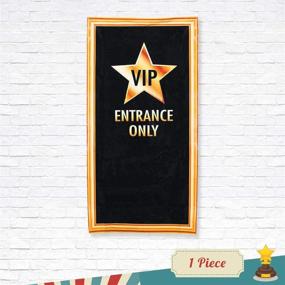 img 2 attached to Заголовок товара на русский язык: "Fun Express VIP Входное покрытие на дверь - идеально для Дня Рождения, Рождества, Хэллоуина, выпускных вечеров - темы Голливуда, Кино Ночи, Бродвея - 1 штук