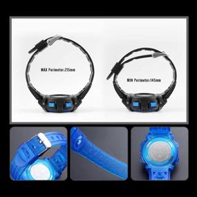 img 1 attached to PASNEW Kids Watch: Waterproof Sport Camouflage LED Backlight Electronic Watch for Children 7+ Years