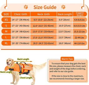img 2 attached to 🐶 Malier Dog Life Jacket: Exceptional Wings Design for Safety & Style - Ideal for Small, Medium, Large Dogs - Lifesaver Preserver Swimsuit with Handle for Swim, Pool, Beach, Boating (Orange, X-Large)