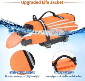 img 1 attached to 🐶 Malier Dog Life Jacket: Exceptional Wings Design for Safety & Style - Ideal for Small, Medium, Large Dogs - Lifesaver Preserver Swimsuit with Handle for Swim, Pool, Beach, Boating (Orange, X-Large)