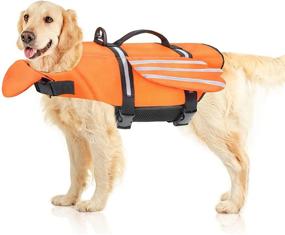 img 3 attached to 🐶 Malier Dog Life Jacket: Exceptional Wings Design for Safety & Style - Ideal for Small, Medium, Large Dogs - Lifesaver Preserver Swimsuit with Handle for Swim, Pool, Beach, Boating (Orange, X-Large)