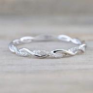 💍 кольцо yuren twist: стильное 925 серебряное кольцо со стеклянными бриллиантами-цирконием торговой марки twisted - размер 9 для свадебной и вечерней ювелирной продукции для женщин логотип