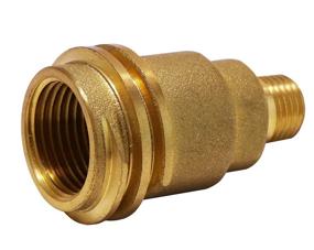 img 2 attached to 🔌 DOZYANT 5042 Propane Gas Fitting Hose Adapter | QCC1 Acme Nut | 1/4 Inch Male Pipe Thread | Propane Quick Connect Fittings