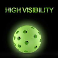 🎾 zoea premium 40-hole outdoor pickleball balls: durable, high bounce, high visibility for outdoor & indoor courts - 6 pack, bright yellow & green логотип