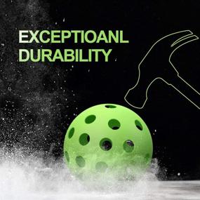 img 1 attached to 🎾 ZOEA Premium 40-Hole Outdoor Pickleball Balls: Durable, High Bounce, High Visibility for Outdoor & Indoor Courts - 6 Pack, Bright Yellow & Green