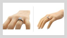 img 1 attached to Simulated Solitaire Engagement Ring Platinum Zirconia Size