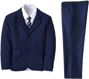 img 4 attached to 👶 Tuxedo Wedding Toddler Bearer Outfit: Boys' Clothing, Suits & Sport Coats