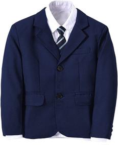 img 3 attached to 👶 Tuxedo Wedding Toddler Bearer Outfit: Boys' Clothing, Suits & Sport Coats