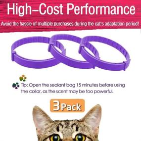 img 3 attached to leQuiven Cat Calming Collar, 3 Pack | Pheromone Anti-Anxiety Calm Collars for Cats | Adjustable & Waterproof | Fits Small, Medium, and Large Cats Up to 15 Inches