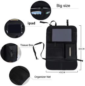 img 3 attached to 🚗 Convenient Car Backseat Organizer with Tablet Holder and 9 Pockets for Travel Accessories