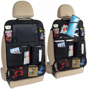 img 4 attached to 🚗 Convenient Car Backseat Organizer with Tablet Holder and 9 Pockets for Travel Accessories