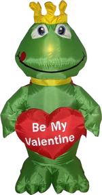 img 4 attached to BZB Goods 4ft Valentine's Day Inflatable Frog King: Light Up your Holiday with Sweet Heart LED Decorations!