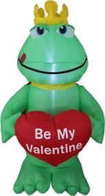 img 3 attached to BZB Goods 4ft Valentine's Day Inflatable Frog King: Light Up your Holiday with Sweet Heart LED Decorations!
