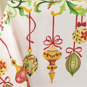 img 1 attached to 🎄 Benson Mills Printed Fabric Tablecloth for Christmas, Holiday, and Winter Decor - 60"x120" Rectangular