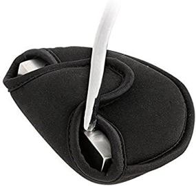 img 2 attached to 🏌️ Premium Neoprene Black Golf Putter Headcover: Oversize Club Head Protection for Mallet Putters - Compatible with Most 2 Ball Putters