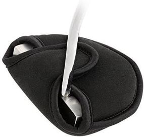 img 3 attached to 🏌️ Premium Neoprene Black Golf Putter Headcover: Oversize Club Head Protection for Mallet Putters - Compatible with Most 2 Ball Putters