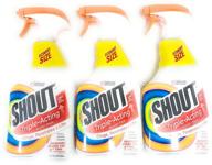 🔥 powerful triple-acting 3 pack shout 32 oz laundry stain remover logo