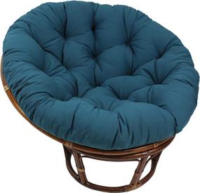 img 2 attached to 🪑 Blazing Needles Solid Twill Papasan Chair Cushion, Indigo – Comfort and Style for Your Papasan Chair