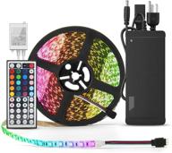 🎉 binzet flexible led strip light - 32.8 ft 5050 rgb 300leds color changing full kit with remote controller, power supply - ideal for holiday party decoration логотип