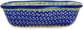 img 2 attached to Polish Pottery Rectangular 8 Inch Flowers