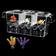 🐠 tfwadmx fish breeding box: ideal aquarium breeder box for guppy - includes artificial plant! logo