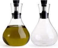 2-pack cedilis 17oz glass olive oil vinegar dispenser - no funnel needed, premium bottle for balsamic vinegar or dressings, leak-proof, airtight, dishwasher safe - kitchen essential logo