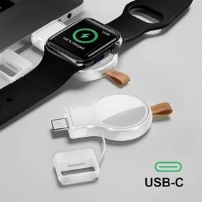 img 1 attached to 🔌 НОВАЯ ЗАРЯДКА USB-C NEWDERY для Apple Watch - Портативная магнитная зарядка для путешествий - Беспроводной зарядник с безопасной беспроводной зарядкой для Apple Watch Series SE 6 5 4 3 2 1.