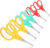 ✂️ left handed stainless steel scissors 5.9 inch - soft grip office scissors for lefties - craft pointed shears for home, office, school supplies (6 pack) logo