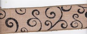 img 1 attached to Printed Burlap Ribbon Scroll 2 5In