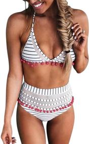 img 4 attached to Bdcoco Womens Pieces Bikini Swimsuit Women's Clothing and Swimsuits & Cover Ups