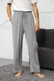 img 3 attached to 🎍 Bamboo Sleepwear Pajama Bottoms by WiWi