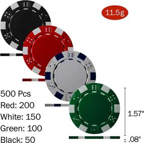 img 2 attached to 🃏 Complete Poker Chip Set for Texas Holdem, Blackjack, and More - Trademark Poker (11.5g)