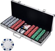 🃏 complete poker chip set for texas holdem, blackjack, and more - trademark poker (11.5g) logo