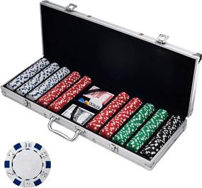 img 4 attached to 🃏 Complete Poker Chip Set for Texas Holdem, Blackjack, and More - Trademark Poker (11.5g)