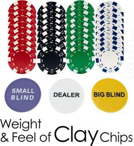 img 1 attached to 🃏 Complete Poker Chip Set for Texas Holdem, Blackjack, and More - Trademark Poker (11.5g)