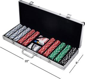 img 3 attached to 🃏 Complete Poker Chip Set for Texas Holdem, Blackjack, and More - Trademark Poker (11.5g)