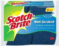 🧽 highly efficient scotch-brite 6 piece multi purpose scrub sponge pack for versatile cleaning (pack of 1) logo