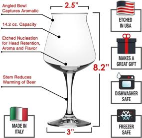 img 3 attached to Nucleated Teku 3.0 Stemmed Beer Glass by Rastal - Improve Beer Head Retention, Aroma, and Flavor - 14.2 oz Craft Beer Glass for Enhanced Drinking Experience - Ideal Gift for Beer Enthusiasts