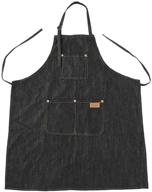 👨 durable zove apron: adjustable chef kitchen barber work apron for women men - ideal for bbq, restaurant, painting, and cooking logo